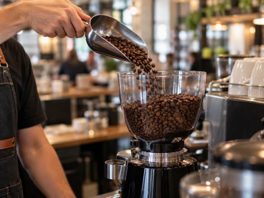 Freshly roasted coffee beans at The Retro Coffee Co.